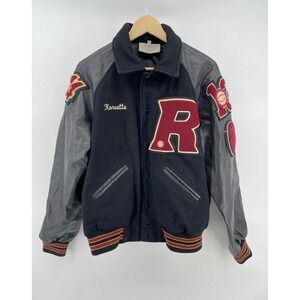 Rare Vintage Balfour Varsity Jacket Wool Leather Sleeves Small Phillips All Day